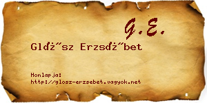 Glósz Erzsébet névjegykártya