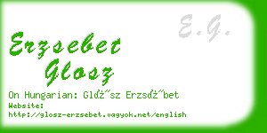 erzsebet glosz business card